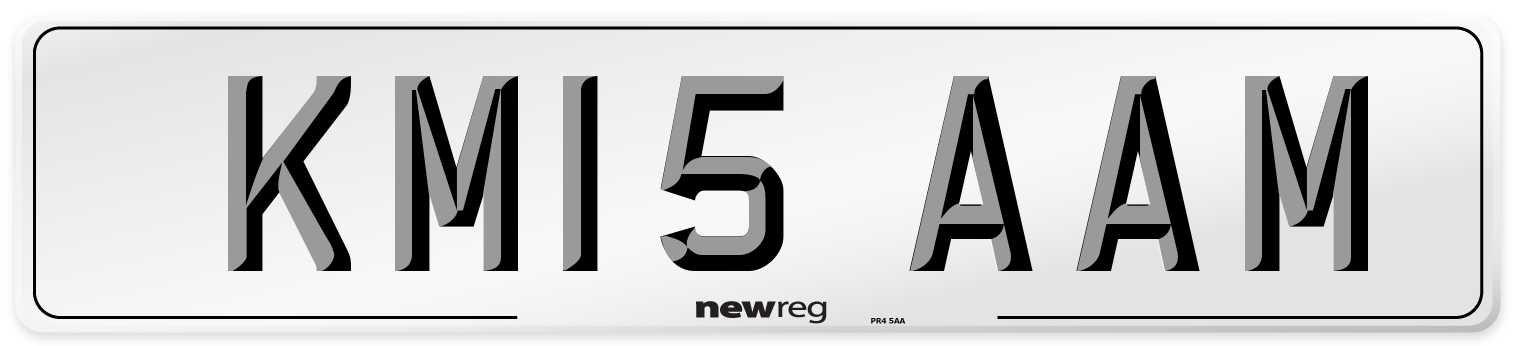 KM15 AAM Number Plate from New Reg